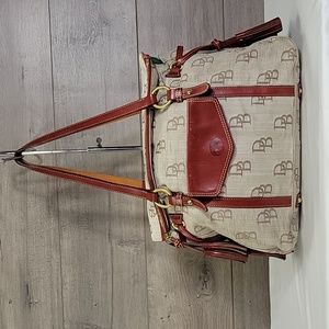 Dooney & Bourke Signature Canvas Leather Shoulder Bag